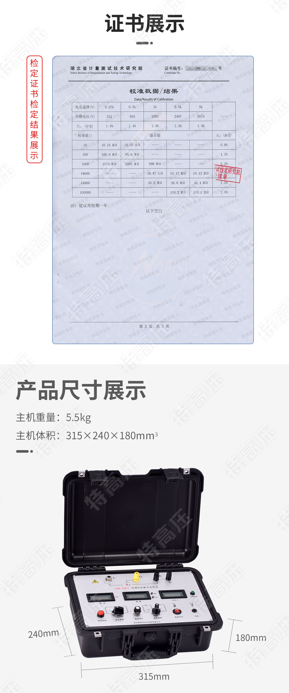 GM-10kV 可調(diào)高壓數(shù)字兆歐表(圖4)